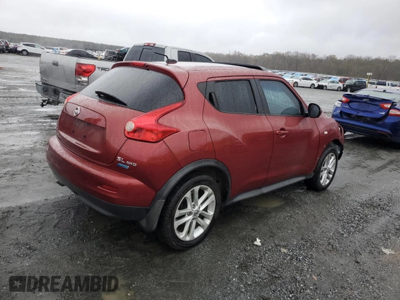 2012 Nissan Juke SL with VIN JN8AF5MV9CT120120, listed as a Copart auction lot 80848714 with 160,586 mi miles and Salvage Title. Bid and sale history available at DreamBid. Image 3.