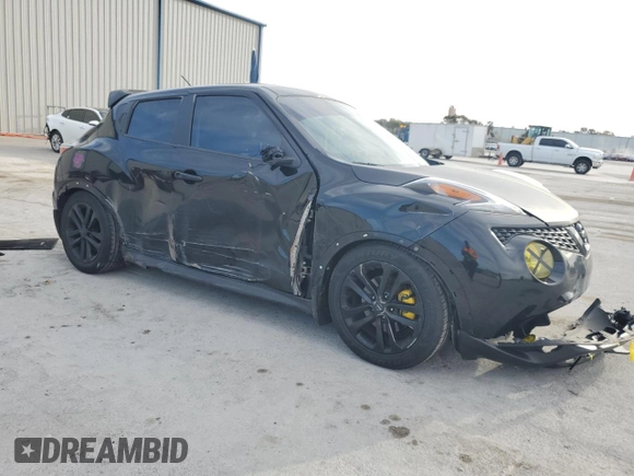 2015 Nissan Juke SV with VIN JN8AF5MV4FT559827, listed as a Copart auction lot 89210315 with 97,608 mi miles and Salvage Title. Bid and sale history available at DreamBid. Image 4.