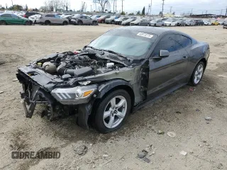 2017 Ford Mustang V6 with VIN 1FA6P8AM6H5287032, listed as a Copart auction lot 50973275 with 98,477 mi miles and Salvage Title. Bid and sale history available at carsss.com. Image 1.