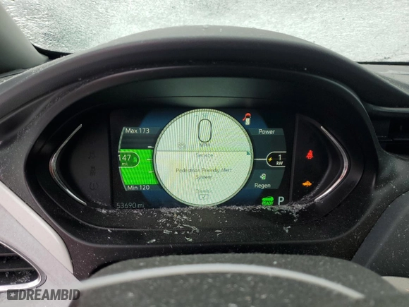 2020 Chevrolet Bolt EV LT with VIN 1G1FY6S09L4147104, listed as a Copart auction lot 44557195 with 53,690 mi miles and Salvage Title. Bid and sale history available at carsss.com. Image 9.