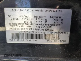 2007 Mazda 3 Mazdaspeed3 Sport z VIN JM1BK34L771627582, wystawiony jako Copart lot #49898775 z przebiegiem 171 787 mil mil oraz Szkoda całkowita • Salvage title. Historia ofert i sprzedaży dostępna na DreamBid. Obrazek 12.