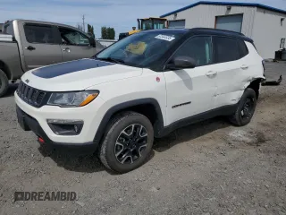 2020 Jeep Compass Trailhawk with VIN 3C4NJDDB5LT195235, listed as a Copart auction lot 62344635 with 65,378 mi miles and Salvage title. Bid and sale history available at DreamBid. Image 1.