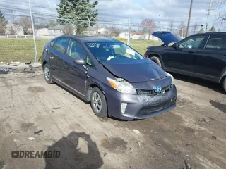 2012 Toyota Prius One with VIN JTDKN3DU6C5476298, listed as a IAAI auction lot 41920894 with 205,430 mi miles. Bid and sale history available at carsss.com. Image 1.