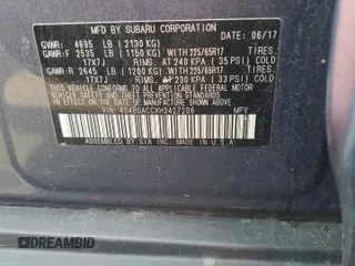 2017 Subaru Outback Premium с VIN 4S4BSACCXH3427206, выставлен на аукционе Copart как лот 61447735 с пробегом 224 665 миль миль и Чистый • Clean title. История ставок и продаж доступна на DreamBid. Изображение 12.