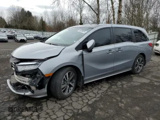 2023 Honda Odyssey Touring with VIN 5FNRL6H85PB063280, listed as a Copart auction lot 46309635 with 19,387 mi miles and Salvage Title. Bid and sale history available at DreamBid. Image 1.