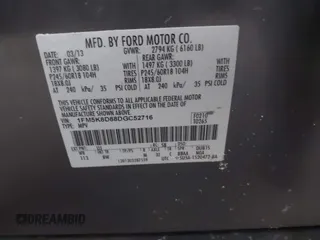 2013 Ford Explorer XLT with VIN 1FM5K8D88DGC52716, listed as a IAAI auction lot 41570613 with 147,762 mi miles and . Bid and sale history available at DreamBid. Image 9.