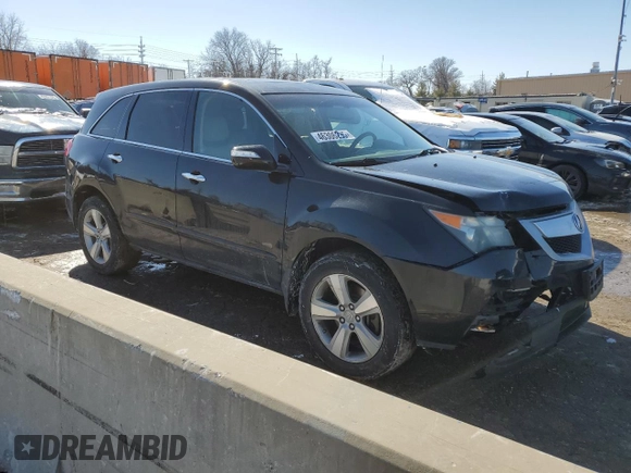 2010 Acura MDX with VIN 2HNYD2H20AH525401, listed as a Copart auction lot 46306295 with 196,796 mi miles and Salvage Title. Bid and sale history available at carsss.com. Image 4.