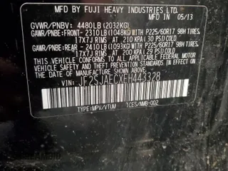 2014 Subaru Forester Premium z VIN JF2SJAECXEH443328, wystawiony jako Copart lot #56064375 z przebiegiem 217 525 mil mil oraz Szkoda całkowita • Salvage title. Historia ofert i sprzedaży dostępna na DreamBid. Obrazek 13.