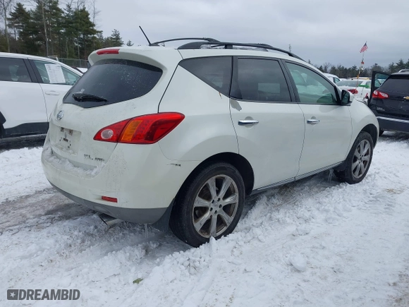 2010 Nissan Murano SL with VIN JN8AZ1MW1AW124571, listed as a IAAI auction lot 41542610 with 167,494 mi miles. Bid and sale history available at carsss.com. Image 4.
