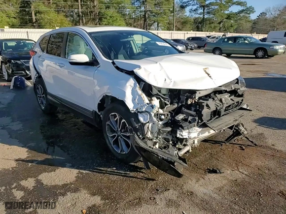 2021 Honda CR-V EX with VIN 2HKRW1H55MH408207, listed as a Copart auction lot 45694225 with 55,686 mi miles and Salvage Title. Bid and sale history available at carsss.com. Image 14.