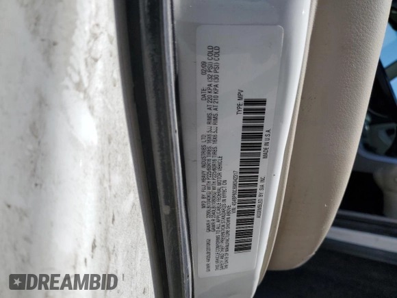 2009 Subaru Outback with VIN 4S4BP60C696342317, listed as a Copart auction lot 53745885 with 200,022 mi miles and Salvage title. Bid and sale history available at DreamBid. Image 12.