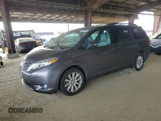 2015 Toyota Sienna Ltd with VIN 5TDDK3DC7FS127013, listed as a Copart auction lot 48323475 with 54,539 mi miles and Salvage Title. Bid and sale history available at carsss.com. Image 1.
