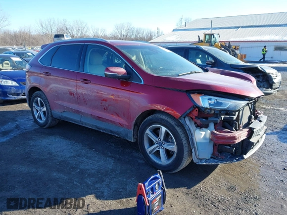 2019 Ford Edge SEL with VIN 2FMPK4J93KBB48220, listed as a IAAI auction lot 41643484 with 42,562 mi miles. Bid and sale history available at carsss.com. Image 1.