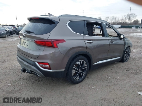 2019 Hyundai Santa Fe Ultimate with VIN 5NMS5CAA6KH035552, listed as a IAAI auction lot 41540230 with Not Provided miles and . Bid and sale history available at DreamBid. Image 4.