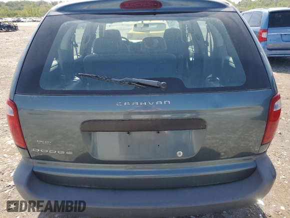 2005 Dodge Caravan SE with VIN 1D4GP25B75B227281, listed as a Copart auction lot 54076975 with 166,419 mi miles and Salvage title. Bid and sale history available at DreamBid. Image 6.