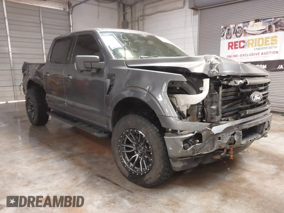 2024 Ford F-150 XLT with VIN 1FTEW3LP6RKD58669, listed as a IAAI auction lot 41394262 with 34,805 mi miles. Bid and sale history available at carsss.com. Image 1.