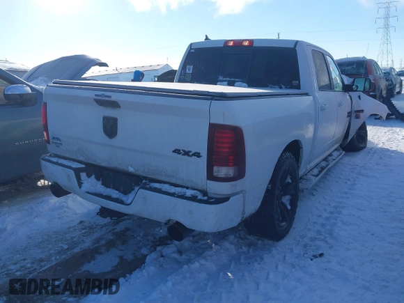 2018 Ram 1500 Night z VIN 1C6RR7MT8JS204066, wystawiony jako IAAI lot #41282724 z przebiegiem 122 681 mil mil oraz . Historia ofert i sprzedaży dostępna na DreamBid. Obrazek 4.