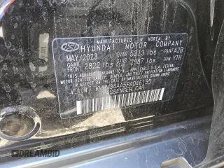 2023 Hyundai Ioniq 6 SEL z VIN KMHM34AA5PA046155, wystawiony jako Copart lot #46656865 z przebiegiem Nie podano mil oraz Czysty tytuł • Clean title. Historia ofert i sprzedaży dostępna na DreamBid. Obrazek 12.