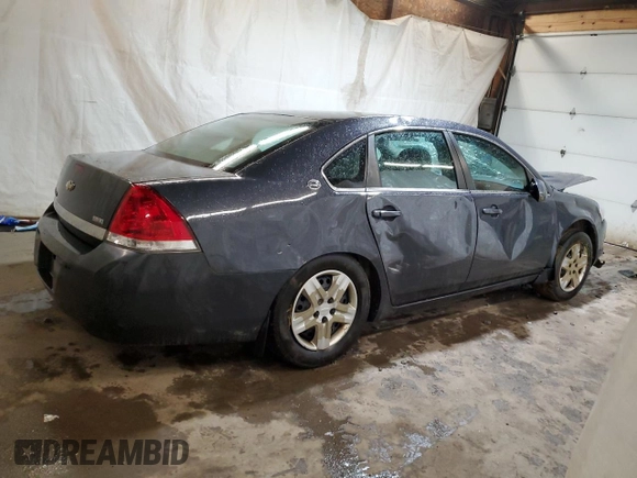 2008 Chevrolet Impala LS with VIN 2G1WB58KX81229172, listed as a Copart auction lot 58075235 with 182,165 mi miles and Salvage title. Bid and sale history available at DreamBid. Image 3.