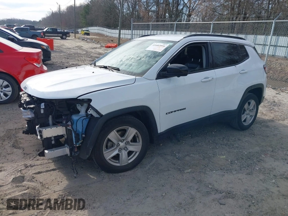 2022 Jeep Compass Latitude with VIN 3C4NJCBB7NT214335, listed as a IAAI auction lot 41683856 with 41,871 mi miles and . Bid and sale history available at carsss.com. Image 19.