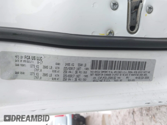 2018 Jeep Cherokee Latitude Tech Connect with VIN 1C4PJMCB1JD509136, listed as a IAAI auction lot 40873652 with 95,241 mi miles and . Bid and sale history available at DreamBid. Image 9.