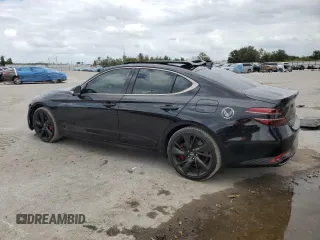 2023 Genesis G70 3.3T with VIN KMTG54TE9PU123542, listed as a Copart auction lot 78830254 with 23,782 mi miles and Salvage Title. Bid and sale history available at carsss.com. Image 2.