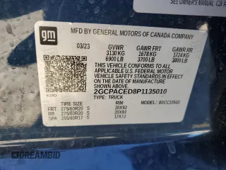 2023 Chevrolet Silverado 1500 LT with VIN 2GCPACED8P1135010, listed as a Copart auction lot 87895835 with 45,886 mi miles and Salvage Title. Bid and sale history available at DreamBid. Image 12.