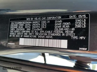 2016 Volvo XC60 T6 Drive-E with VIN YV449MDK9G2784944, listed as a Copart auction lot 57964524 with 76,139 mi miles and Salvage Title. Bid and sale history available at carsss.com. Image 12.
