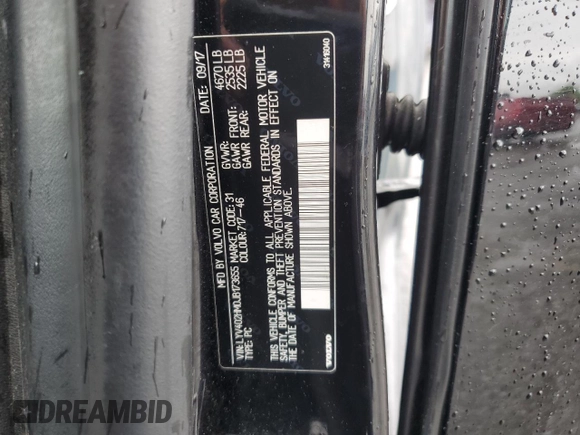 2018 Volvo S60 Inscription Platinum with VIN LYV402HM0JB173655, listed as a Copart auction lot 56365335 with 128,868 mi miles and Salvage title. Bid and sale history available at DreamBid. Image 12.