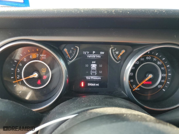2018 Jeep Wrangler Unlimited Sport with VIN 1C4HJXDN8JW238708, listed as a Copart auction lot 86682094 with 59,064 mi miles and Salvage Title. Bid and sale history available at carsss.com. Image 9.