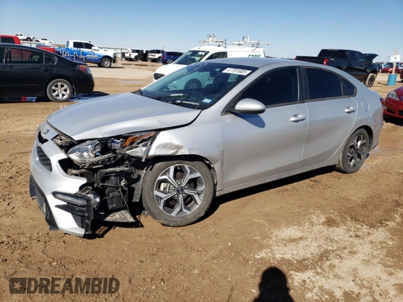 2020 Kia Forte LXS with VIN 3KPF24AD0LE221090, listed as a Copart auction lot 47781605 with 56,767 mi miles and Salvage Title. Bid and sale history available at carsss.com. Image 1.