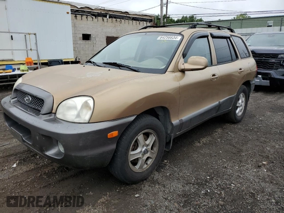 2002 Hyundai Santa Fe GLS with VIN KM8SC73DX2U318190, listed as a Copart auction lot 64256634 with 123,993 mi miles and Non Repairable. Bid and sale history available at carsss.com. Image 1.