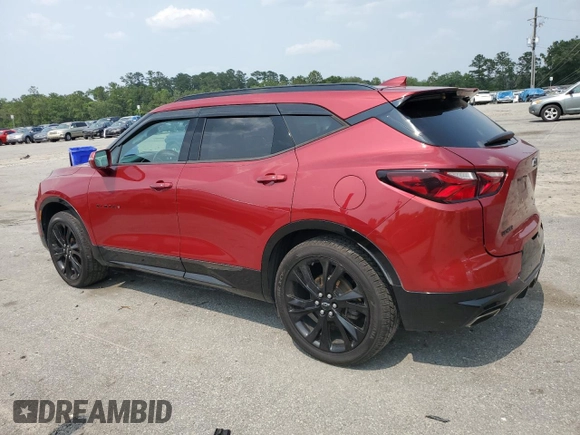 2019 Chevrolet Blazer RS with VIN 3GNKBERS8KS703823, listed as a Copart auction lot 59187075 with 75,979 mi miles and Salvage title. Bid and sale history available at DreamBid. Image 2.