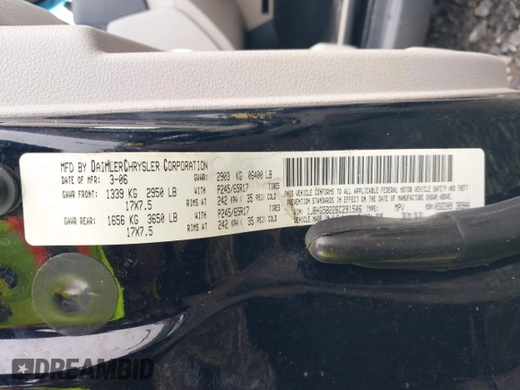 2006 Jeep Commander Limited с VIN 1J8HG58226C291506, выставлен на аукционе IAAI как лот 42254528 с пробегом 140 030 миль миль и . История ставок и продаж доступна на DreamBid. Изображение 9.