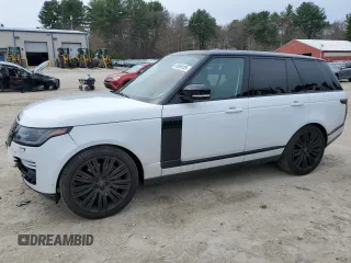 2019 Land Rover Range Rover HSE with VIN SALGS2SV5KA554850, listed as a Copart auction lot 49958105 with 42,447 mi miles and Salvage Title. Bid and sale history available at DreamBid. Image 1.