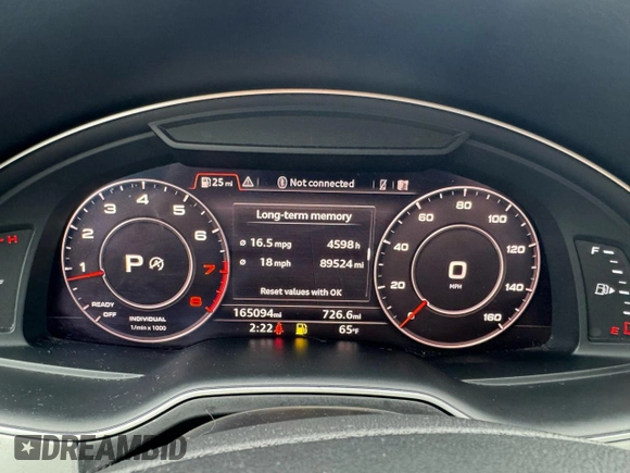 2018 Audi Q7 Premium Plus with VIN WA1LHAF73JD015855, listed as a Copart auction lot 55078225 with 165,094 mi miles and Clean Title. Bid and sale history available at carsss.com. Image 8.