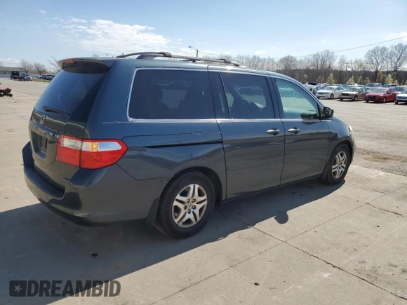 2006 Honda Odyssey EX with VIN 5FNRL38406B403705, listed as a Copart auction lot 50395855 with 252,722 mi miles and Salvage Title. Bid and sale history available at carsss.com. Image 3.