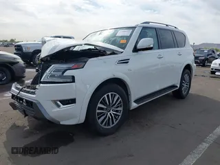 2021 Nissan Armada SV with VIN JN8AY2AC9M9147618, listed as a IAAI auction lot 41888117 with 34,495 mi miles. Bid and sale history available at carsss.com. Image 17.