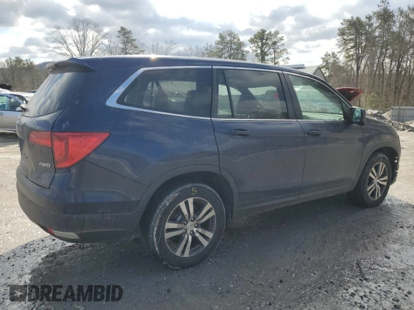 2017 Honda Pilot EX-L with VIN 5FNYF6H53HB035987, listed as a Copart auction lot 45834495 with 163,365 mi miles and Non Repairable. Bid and sale history available at DreamBid. Image 3.