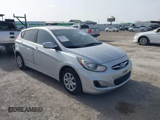 2013 Hyundai Accent GS with VIN KMHCT5AE0DU080535, listed as a IAAI auction lot 41750124 with 81,106 mi miles and . Bid and sale history available at DreamBid. Image 1.