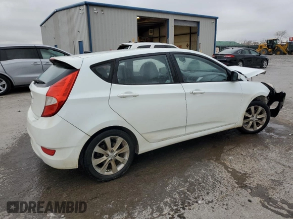 2012 Hyundai Accent SE with VIN KMHCU5AE7CU017198, listed as a Copart auction lot 49642815 with 194,136 mi miles and Salvage Title. Bid and sale history available at carsss.com. Image 3.