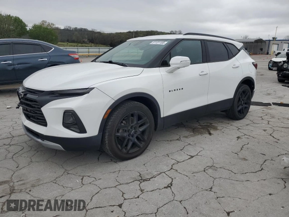 2020 Chevrolet Blazer LT z VIN 3GNKBDRS2LS608427, wystawiony jako Copart lot #51131155 z przebiegiem 45 280 mil mil oraz Szkoda całkowita • Salvage title. Historia ofert i sprzedaży dostępna na DreamBid. Obrazek 1.