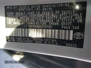 2016 Toyota Camry XSE with VIN 4T1BK1FK8GU570750, listed as a Copart auction lot 87064284 with 98,552 mi miles and Salvage Title. Bid and sale history available at carsss.com. Image 12.