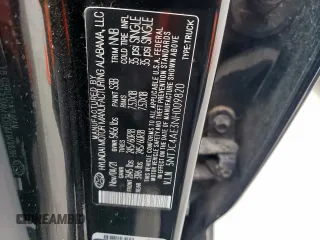 2022 Hyundai Santa Cruz SEL z VIN 5NTJC4AE3NH009820, wystawiony jako Copart lot #54860585 z przebiegiem 16 831 mil mil oraz Szkody całkowita. Historia ofert i sprzedaży dostępna na DreamBid. Obrazek 12.