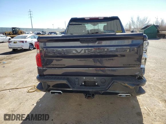 2022 Chevrolet Silverado 1500 Custom Trail Boss with VIN 3GCUDCETXNG649141, listed as a Copart auction lot 43565075 with 53,898 mi miles and Salvage Title. Bid and sale history available at DreamBid. Image 6.