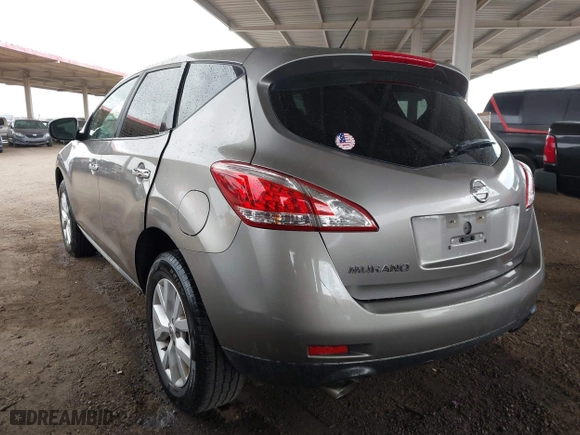 2012 Nissan Murano SL with VIN JN8AZ1MU8CW105856, listed as a IAAI auction lot 41929513 with 180,825 mi miles. Bid and sale history available at carsss.com. Image 3.