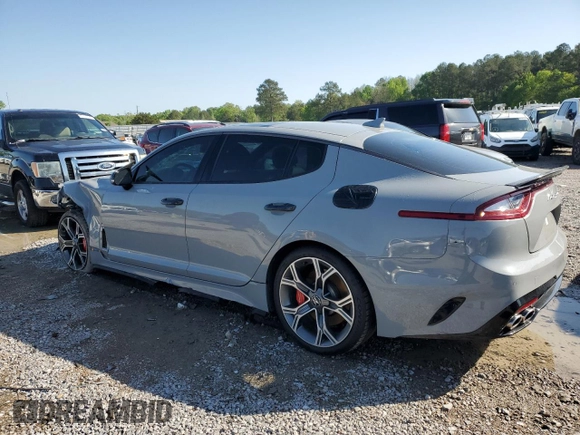 2018 Kia Stinger GT2 with VIN KNAE55LC7J6030490, listed as a Copart auction lot 51708105 with 98,548 mi miles and Salvage Title. Bid and sale history available at carsss.com. Image 2.