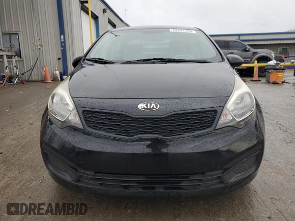2013 Kia Rio LX with VIN KNADM4A30D6293873, listed as a Copart auction lot 43334195 with 65,571 mi miles and Salvage Title. Bid and sale history available at DreamBid. Image 5.