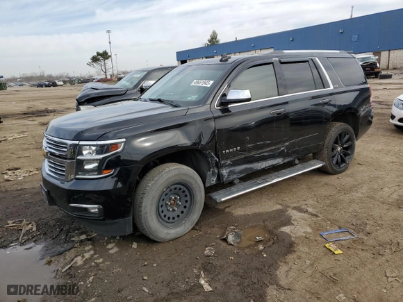 2016 Chevrolet Tahoe LTZ with VIN 1GNSKCKC1GR169159, listed as a Copart auction lot 49651945 with 156,166 mi miles and Salvage Title. Bid and sale history available at carsss.com. Image 1.