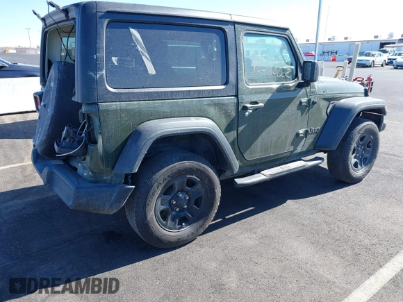 2021 Jeep Wrangler Sport S with VIN 1C4GJXAG3MW737454, listed as a IAAI auction lot 40392262 with 29,330 mi miles and . Bid and sale history available at DreamBid. Image 4.